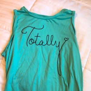 totally tank top (teal color)